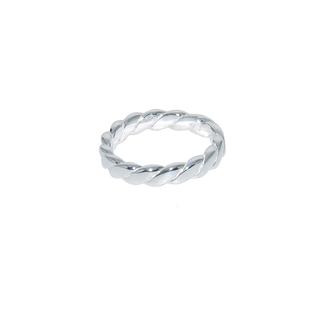 Bague anneau torsadé en argent 925 - Bagues