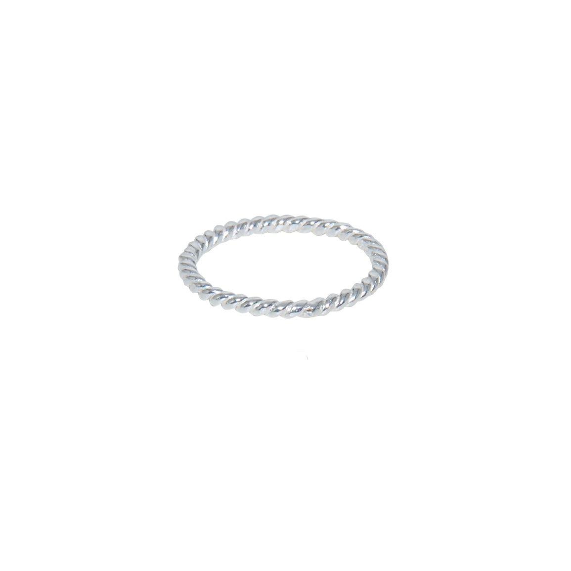 Bague anneau torsadé en argent 925 - Bagues