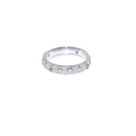 Bague argent 925 martelée et zircons - Bagues