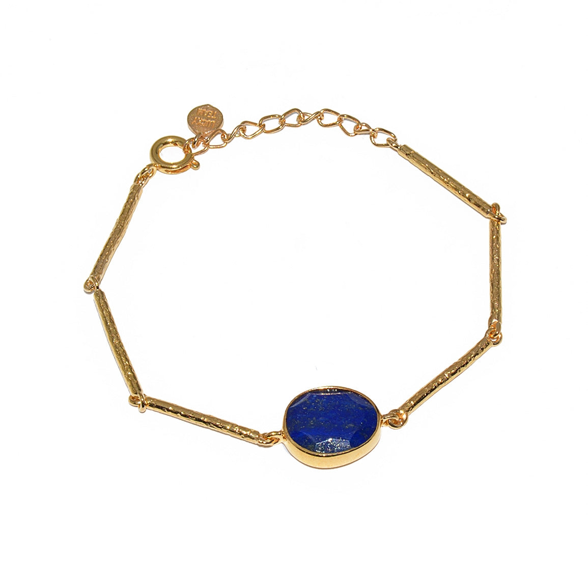 Bracelet doré et lapis