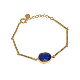 Bracelet doré et lapis