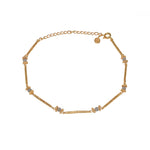 Chaine de cheville dorée et pierre - LABRADORITE