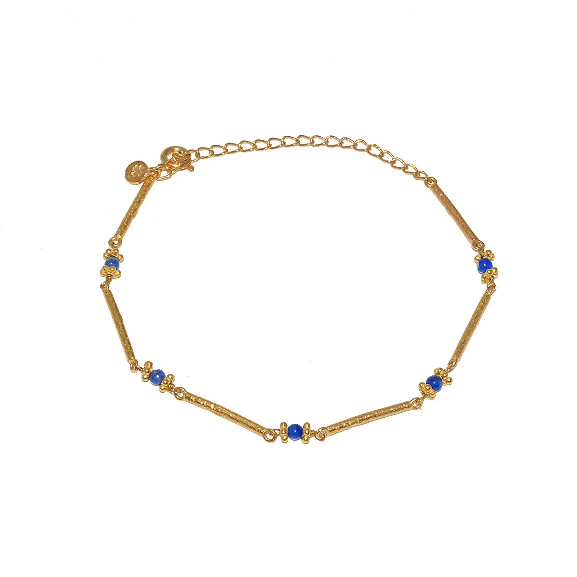 Chaine de cheville dorée et pierre - LAPIS