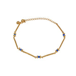 Chaine de cheville dorée et pierre - LAPIS