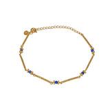 Chaine de cheville dorée et pierre - LAPIS