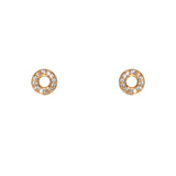Boucles dorées anneaux et zircons
