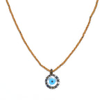 Collier cordon et oeil en nacre