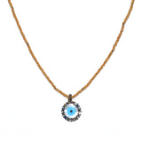 Collier cordon et oeil en nacre