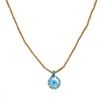 Collier cordon et oeil en nacre