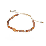 Bracelet cordon bois et crâne