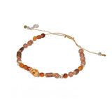 Bracelet cordon bois et crâne