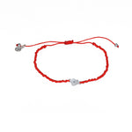 Bracelet cordon et petit coeur argent 925 brossé