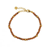 Bracelet doré et perles fines - BOIS ROSE