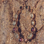 Boucles dorées gipsy multi pierres - Boucles d’oreilles