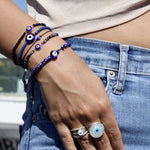 Bague oeil turc dorée à l’or fin 18k - Bagues