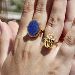 Bague scarabée dorée à l’or fin 18k - Bagues