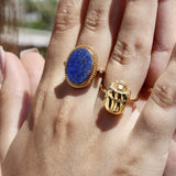 Bague scarabée dorée à l’or fin 18k - Bagues