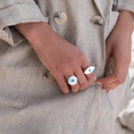 Bague oeil turc dorée à l’or fin 18k - Bagues