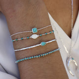 Bracelet tressé perle et argent 925