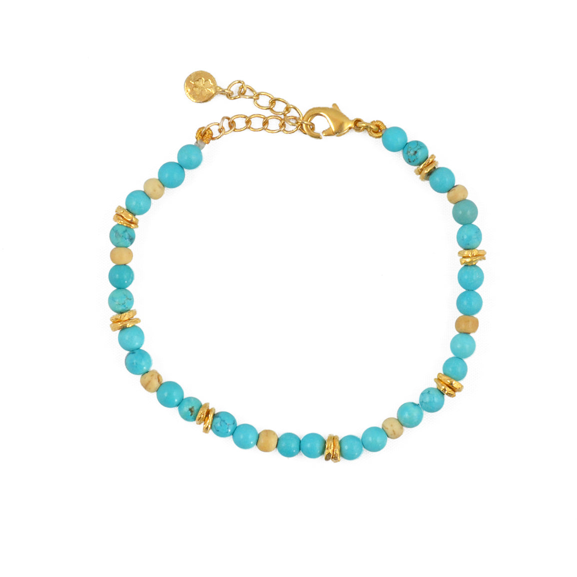 Bracelet perles pierres naturelles - TURQUOISE