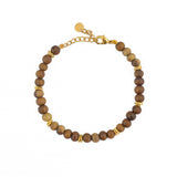 Bracelet perles pierres naturelles - BOIS