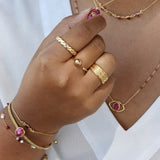 Bague anneau doré à l’or fin 18k - Bagues