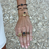 Bracelet tressé pierre et zircon
