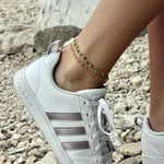 Bracelet de cheville doré maillons