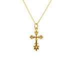 Collier doré croix fleur de lys