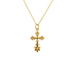 Collier doré croix fleur de lys