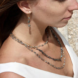 Sautoir doré et labradorite