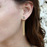 Boucles dorées pierres et chaînes