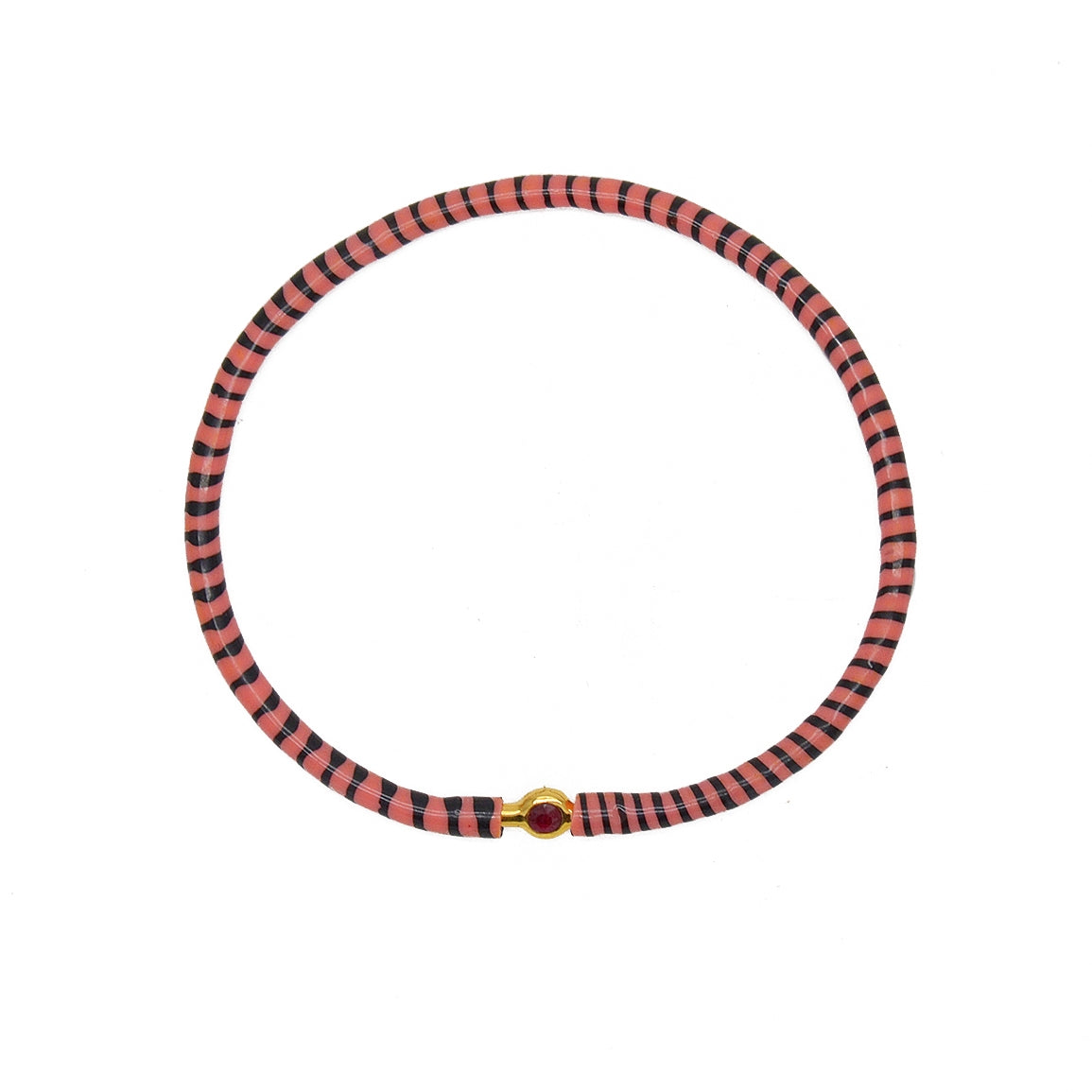 Bracelet MALI doré et rubis