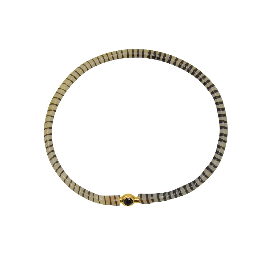 Bracelet MALI doré et onyx noire