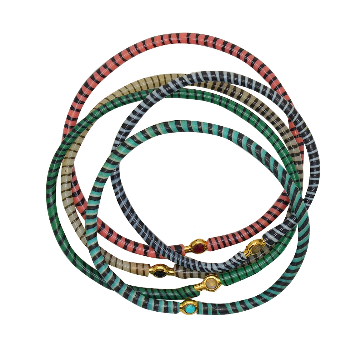 Bracelet MALI doré et labradorite