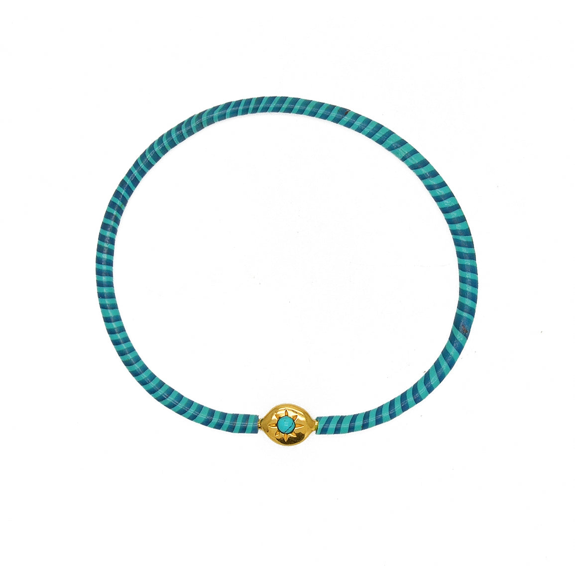 Bracelet MALI doré et turquoise
