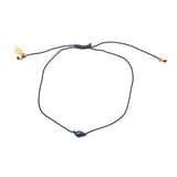 Bracelet noir et perle de culture grise