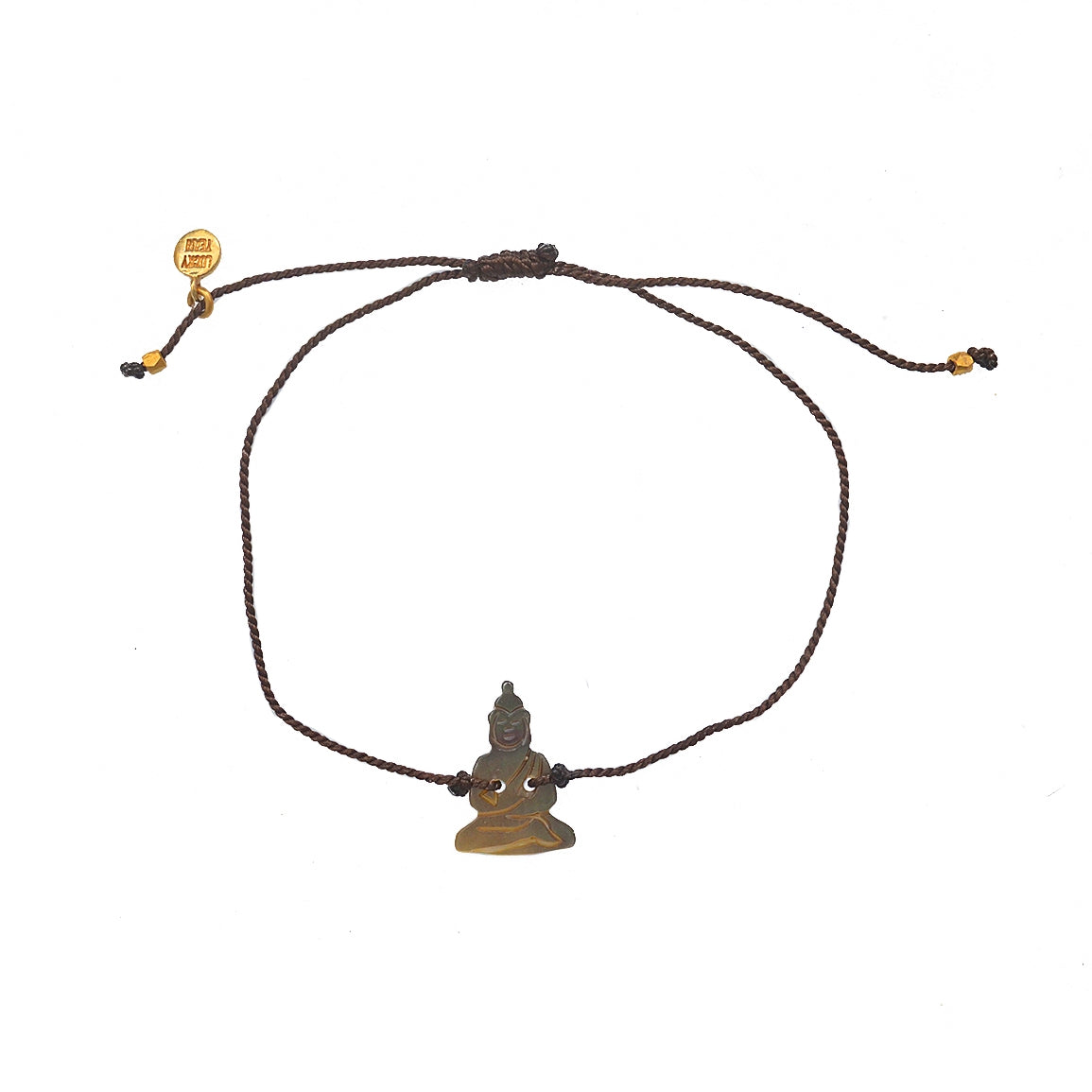 Bracelet marron et bouddha en nacre
