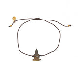 Bracelet marron et bouddha en nacre