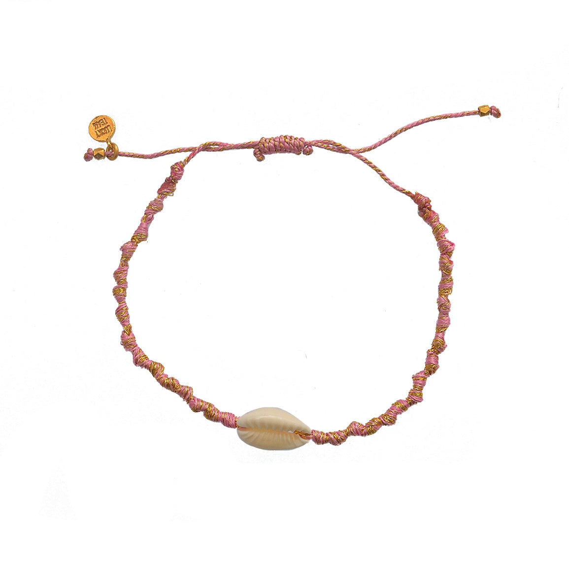 Bracelet cordon et cauri - ROSE