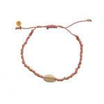 Bracelet cordon et cauri - ROSE