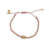 Bracelet cordon et cauri - ROSE