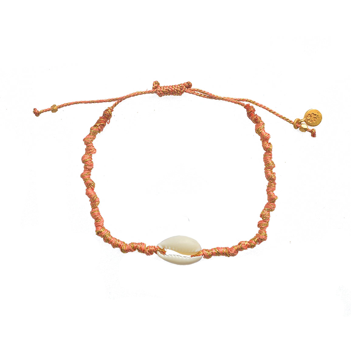 Bracelet cordon et cauri - CORAIL