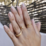 Bague serpent ouverte dorée à l’or fin 18k - Bagues