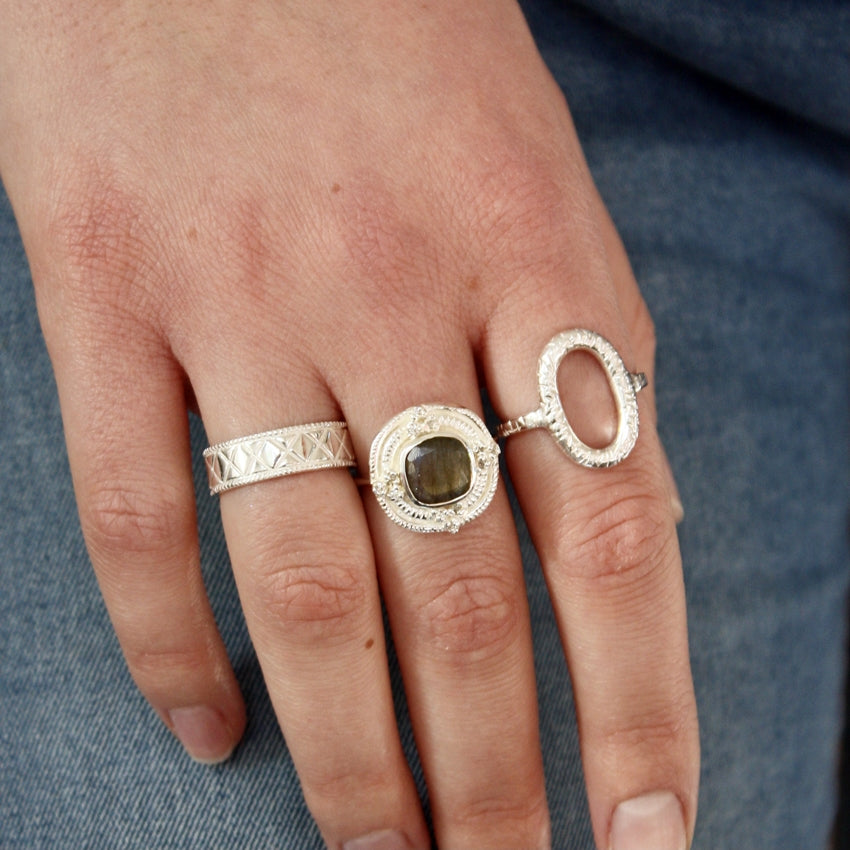 Bague argent 925 losanges - Bagues