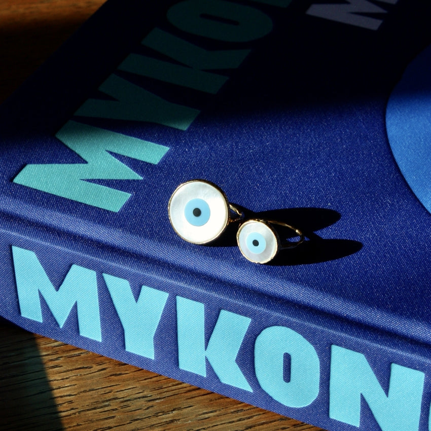 Bague oeil turc dorée à l’or fin 18k - Bagues