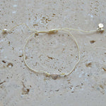 Bracelet fil fin coloré et coeur argent 925