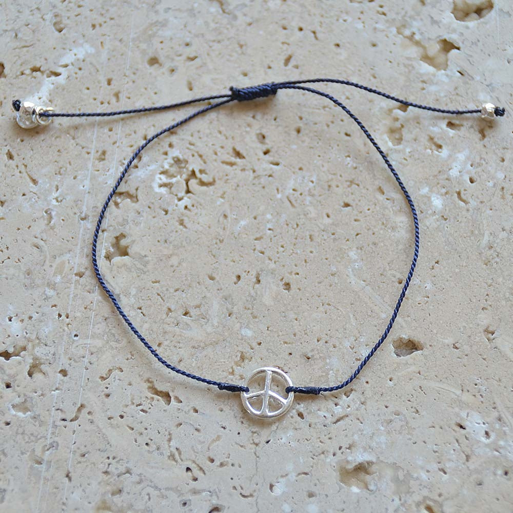 Bracelet tressé peace argent 925