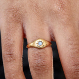 Bague dorée pierre et étoile