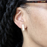 Boucles d’oreilles dorées et zircons - Boucles d’oreilles